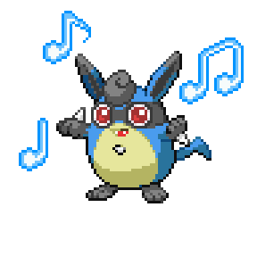 Shiny lucario pixel art